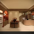 Sweet Shop Exterior With Brown Brick Facade Entrance Bench Seating And Menu Board