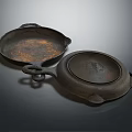 Vintage Cast Iron Pans With Handles For Home Kitchen Cooking Utensils