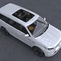 White Lincoln Luxury SUV Exterior with Chrome Grille and Modern Headlights