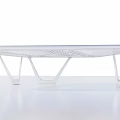 Modern Pergola Structure Design With White Geometric Legs And Open Top Framework