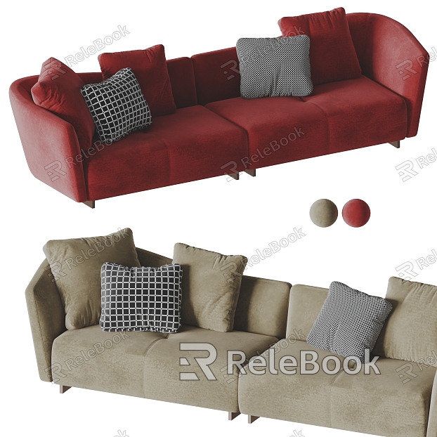 Modern Multi-person Sofa Casual Sofa Simple Sofa model