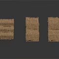 Traditional Thatched Roof Structures With Wooden Frame And Simple Rural Design