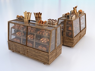 Modern Dessert Bakery Display Cabinet 3d model