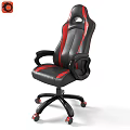 Ergonomic Gaming Desk And Chair Set With Red Black Leather For Home Game Room