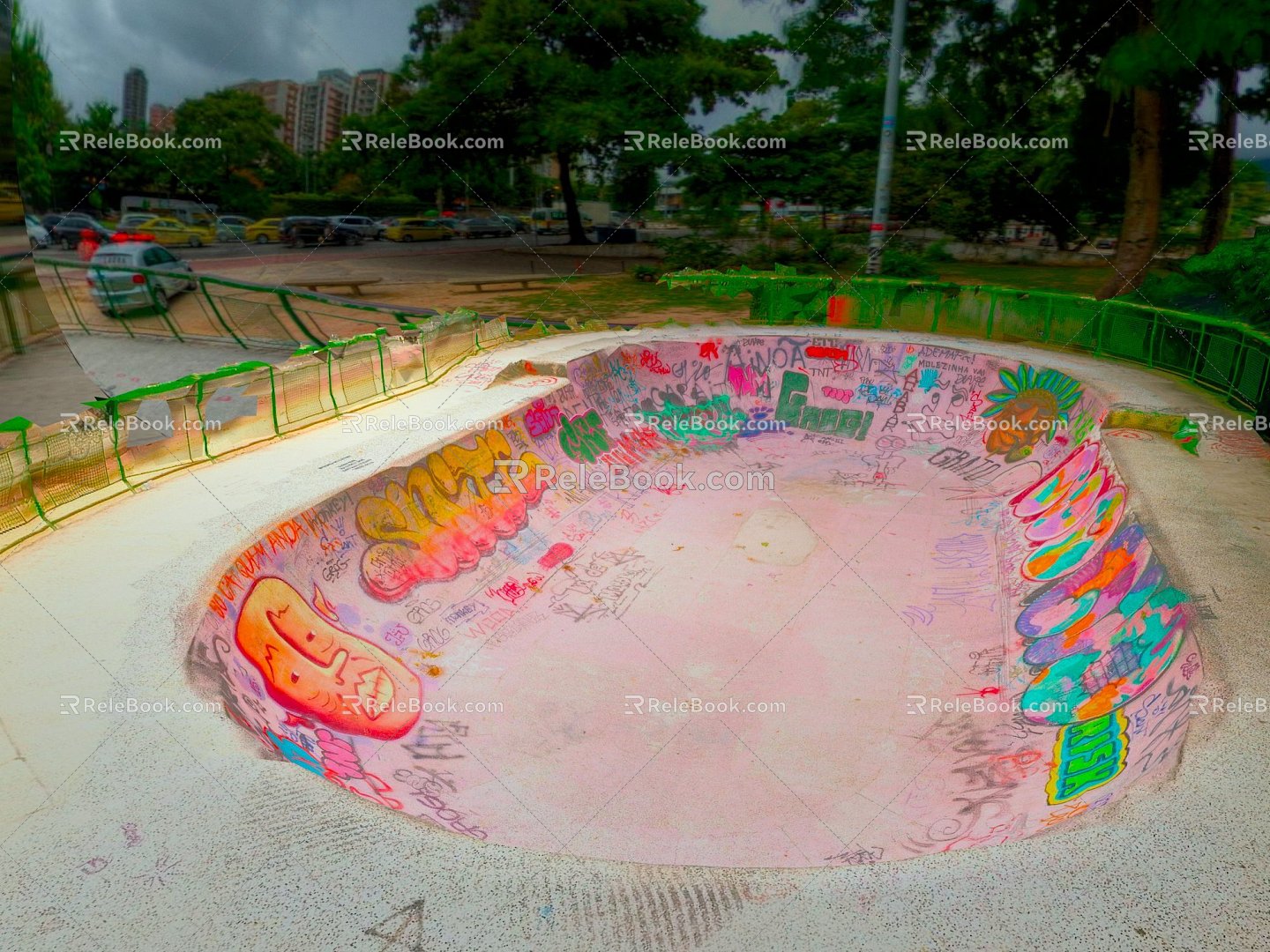 Modern Skateboard Pool Children's Pool Amusement Pool model