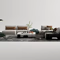 Modern Sofa Coffee Table Combination Sofa Coffee Table 3d model