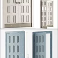Swing Doors With Various Designs Colors And Panel Styles For Home Interior 3d model