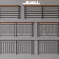 Modern Staircase Railings With Wooden Top And Metal Balusters In Various Styles