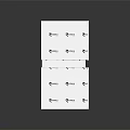 Wooden Staircase with Handrail in Two Story Interior White Wall Model Structure Design