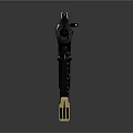 Gold and Black Tactical Assault Rifle With Detailed Design And Metallic Finish