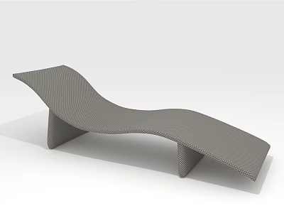 Modern Textured Curved Lounge Chair With Sleek Design And Support Legs 3d model