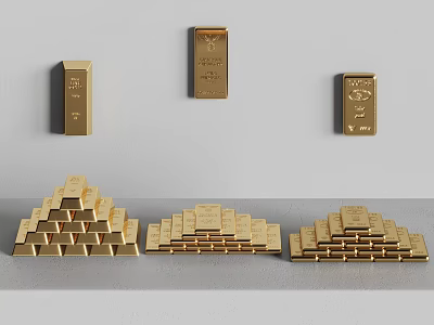 Modern Gold Bullion 3d model