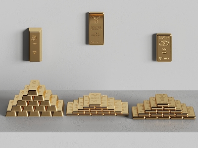 Modern Gold Bullion 3d model