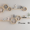 Decorative Rack Meichen Ornaments Wall Decorative Rack Decorations Home Decoration Ornaments 3d model