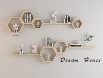 Decorative Rack Meichen Ornaments Wall Decorative Rack Decorations Home Decoration Ornaments 3d model