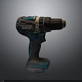 Blue And Black Cordless Handheld Drill With Rechargeable Battery Professional Power Tool