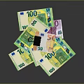 Household Organizing Tools Paper Clips Securing Stacks Of 100 Euro Banknotes