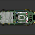 Rescue Tugboat Ship With Detailed Structure And Colors 3d model