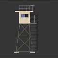 Tower defense sentry tower tower air defense watchtower observatory observatory observatory tower loft 3d model