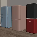 Vintage Style Refrigerators in Pastel and Bold Colors for Modern Home Interiors