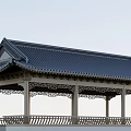 New Chinese Landscape Corridor 3d model