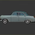 Vintage Classic Car With Light Blue Body Turquoise Roof And Retro Exterior Design