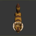 Cute Game And Movie Character With Yellow Brown Stripes Large Ears And Fluffy Mane
