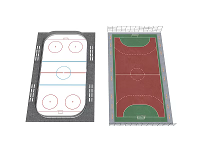 Modern football stadium sporting goods 3d model