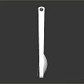 Modern Kitchen Utensil Set with Spatula Soup Spoon and Tongs Shiny Metal Design
