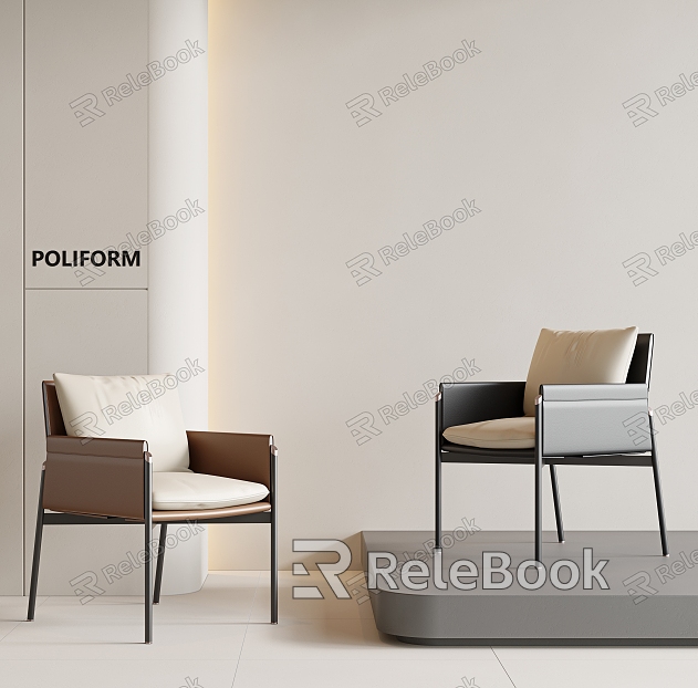 Modern Single Chair Combination Dining Chair Desk Chair Tea Chair Leather Chair Metal Chair Armchair model