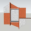 Modern Wall Shelf Wall-Hanging Bookshelf 3d model