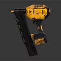 Heavy Duty Industrial Yellow Black Nail Gun With Ergonomic Design And Magazine