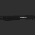 Black Modern Shotgun 3D Model With Tactical Design And Sleek Components 3d model