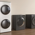Modern Washing Machines With Double Single Drum Designs In White And Black