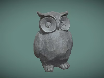 Modern Owl Stone Owl 3d model