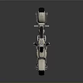White Modern Motorcycle With Sleek Body Black Seat And Chrome Details
