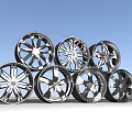 modern car accessories wheel hub 3d model