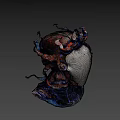 Colorful Abstract Sculpture With Orange Blue Purple Hues And Curved Structures