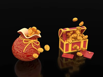 Chinese Chest Bag 3d model