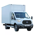 White Box Truck With Double Rear Doors And Side View For Cargo Transportation