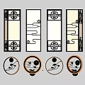 Chinese Style Wall Lamps With Traditional Decorative Patterns And Various Shapes