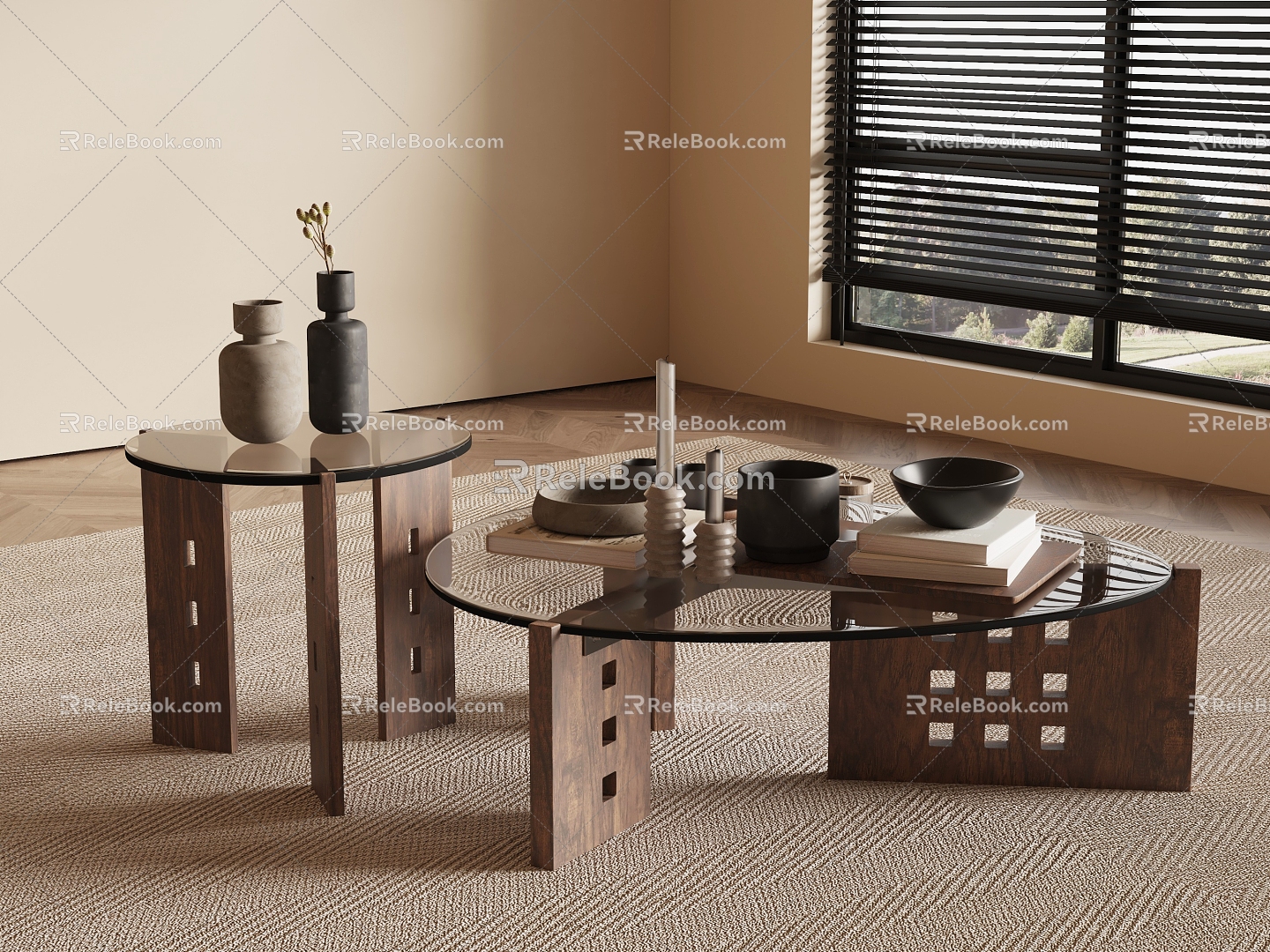 Modern Middle Ancient Style Coffee Table 3d model