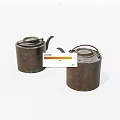 Two Vintage Copper Tea Kettles With Traditional Design And Rustic Finish