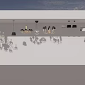 Stylish Modern And Classic Chandeliers Hanging In Display Space With Shadow Effects
