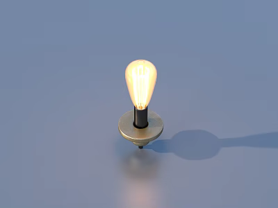 Glowing Light Bulb With Metallic Base Modern Design For Home Daily Use 3d model