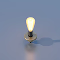 Glowing Light Bulb With Metallic Base Modern Design For Home Daily Use