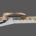 Modern Gate Folding Line Entrance Gate 3d model