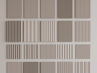 Various Styles Of Wainscoting For Interior Decoration 3d model