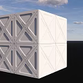 Intricate Geometric Cube Sculpture Featuring Triangle Patterns And Carved Surface Lines