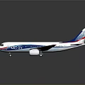 Cosmic Aerospace Spacecraft Model With White Body Blue Red Stripes And Engines